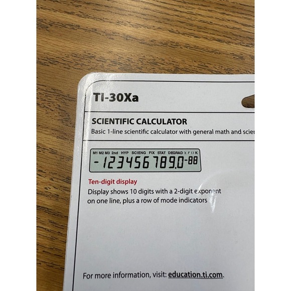 New Texas Instruments TI-30Xa Scientific Calculator School Math Algebra New - Picture 7 of 7